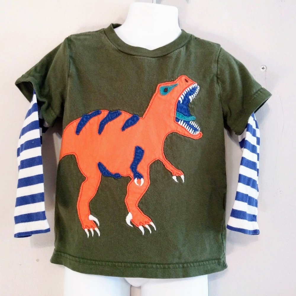 Mini Boden Size 2-3y Dino Applique Tee